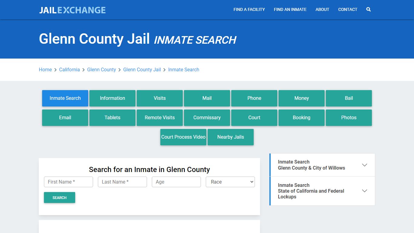 Glenn County Jail, CA Inmate Search: Roster & Mugshots