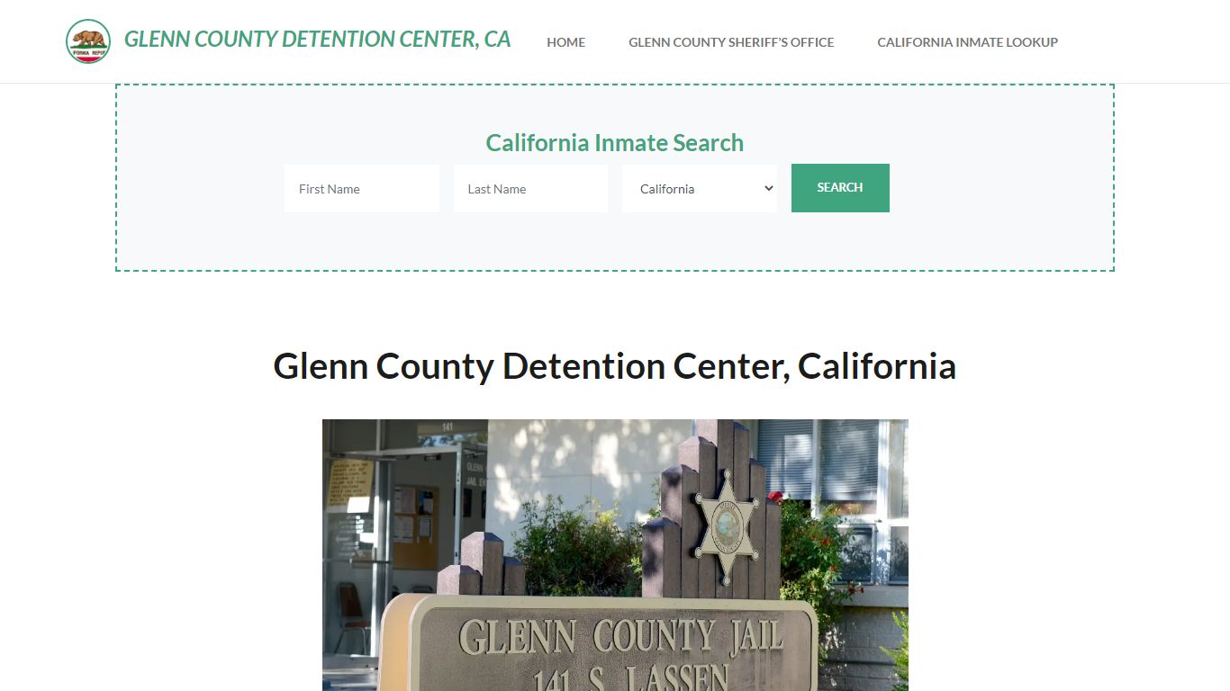 Glenn County Detention Center, CA Inmate Roster, Offender Search